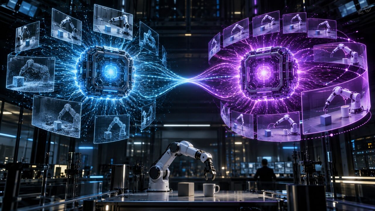 物理世界を理解する推論系と未来を生成する生成系が連携するAI