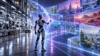 NVIDIA Cosmos 3とワールドモデルを象徴するロボットと仮想空間