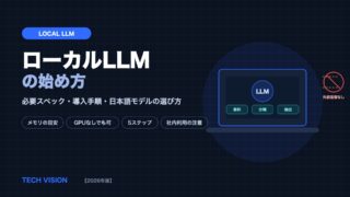 ローカルLLMの始め方｜必要スペック・導入手順・日本語モデルの選び方【2026年版】