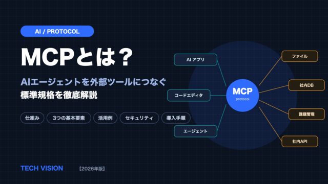 MCPとは？AIエージェントを外部ツールにつなぐ標準規格を徹底解説【2026年版】