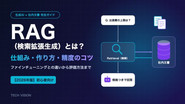 RAG（検索拡張生成）とは？仕組み・作り方・精度を上げるコツ【2026年版】