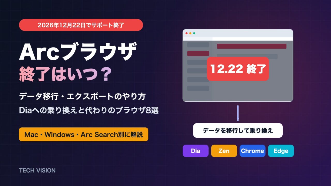 Arcブラウザ終了はいつ？データ移行とDiaへの乗り換え、代わりのブラウザ8選