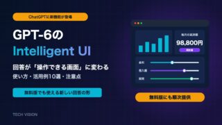 ChatGPTのGPT-6とIntelligent UIとは？無料版でも使える新機能の使い方