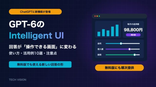 ChatGPTのGPT-6とIntelligent UIとは？無料版でも使える新機能の使い方